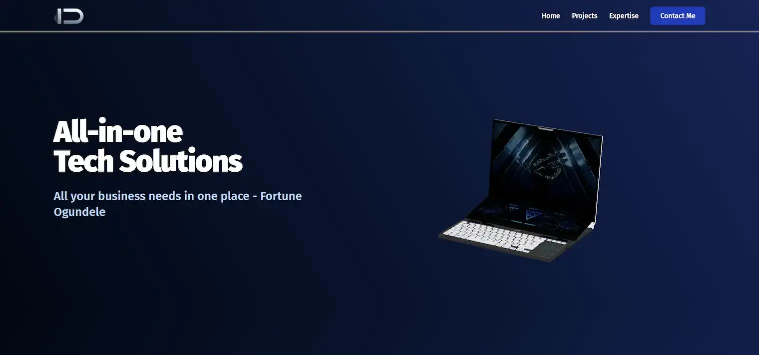 Skotix Web Design Agency project 1 - a modern aesthetic website for a freelancer